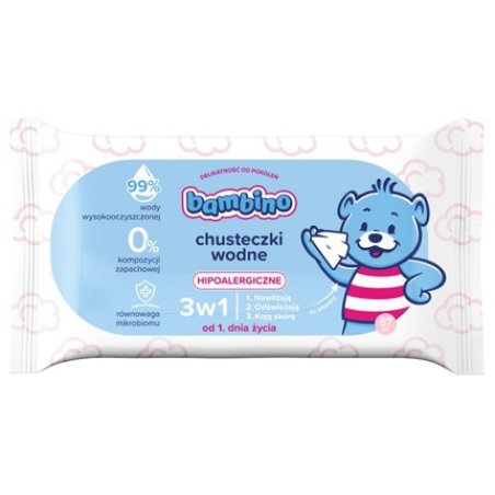 Bambino Wet Wipes 3 In 1 - 57 Pieces