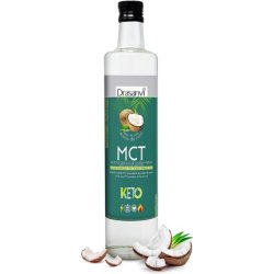 100% MCT Coconut Oil 500ml Keto Drasanvi Caprilic Acid and Capric Acid BPA-Free Plastic Bottle Gluten Free No GMO Vegan