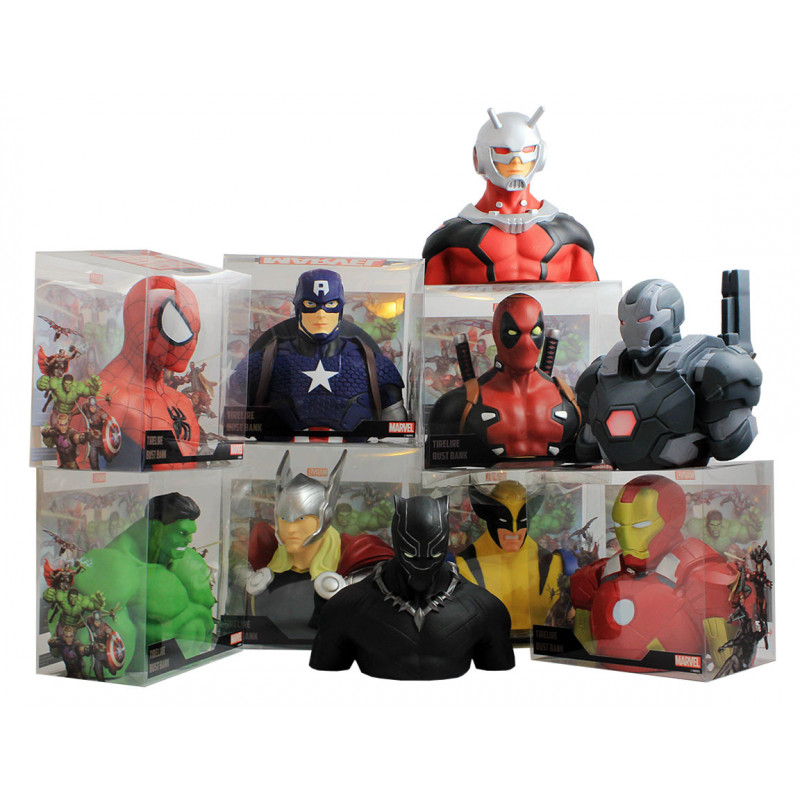 MARVEL - Tirelire Boite Blister - Deadpool Bust 20 cm