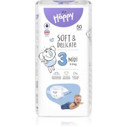 BELLA Happy Soft&Delicate Size 3 Midi Disposable Diaper - 50 pcs, for 5-9 kg