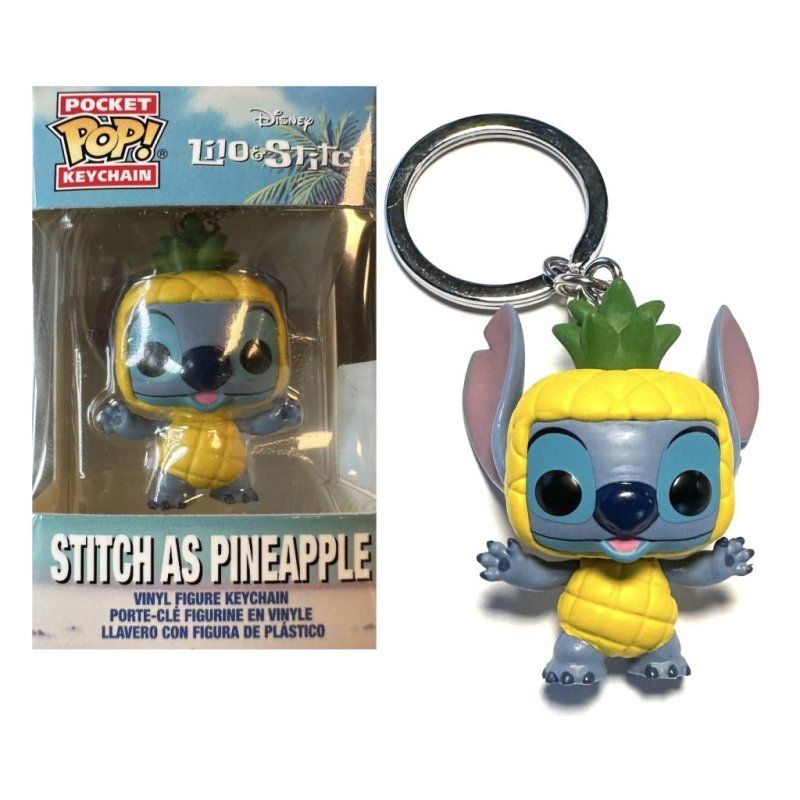 DISNEY - Lilo & Stitch - Pocket Pop Keychain - Stitch Ananas