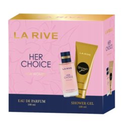 La Rive Her Choice EDP Gift Set 100ml Perfume 100ml Shower Gel - New & Original!