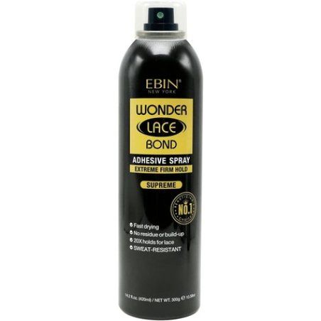 Ebin Wonder Lace Bond Wig Adhesive Spray Supreme 420ml Extreme Firm Hold