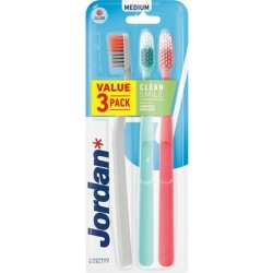 Jordan Toothbrush Clean Smile Medium 3 Pcs