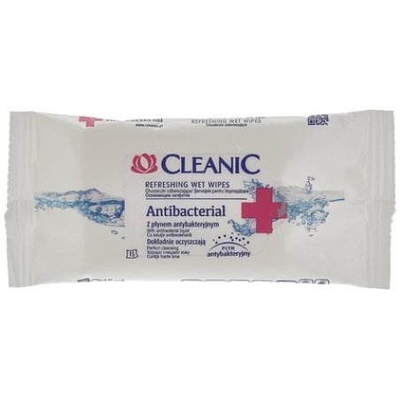 Cleanic Antibacterial Refreshing Wipes 15 Pieces