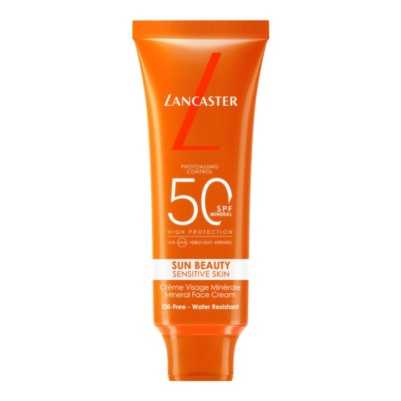 Lancaster Mineral Sunscreen Sun Beauty Sensitive Skin Spf 50 Mineral Face Cream 50 Ml