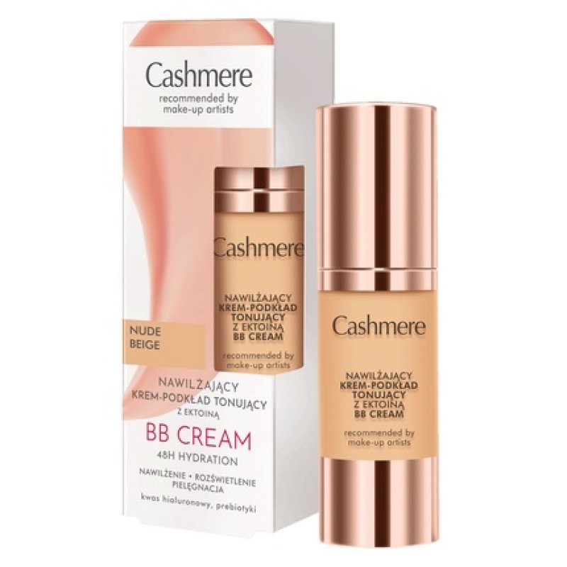 Cashmere Bb Moisturizing Tinted Foundation Cream With Ectoin In Nude Beige, 30ml