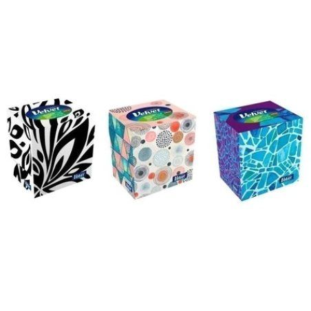 Kimberly-Clark Velvet Hygiene Tissues U-56 Cube 3-Ply 24