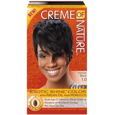 Creme of Nature Exotic Shine Color with Moroccan Argan Oil 1.0 Intense Black
