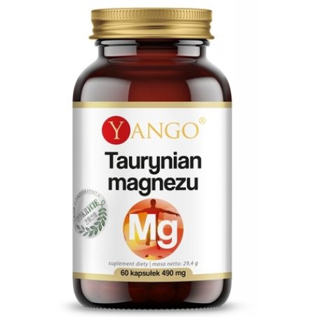 Yango Magnesium Taurate Supplement - 60 Capsules For Long-Term Use