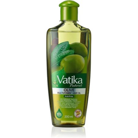 Vatika Naturals Olive Enriched Hair Oil 200ml - Enriched with Almond and Vitamin E for All Hair Types