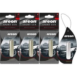 AREON Liquid Car Air Freshener Hanging Gold Pendant Perfume Long Lasting 3D 5ml