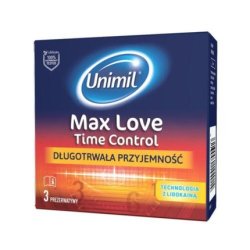 UNIMIL Max Love Time Control Moisturizing Latex Condoms 3 Pieces