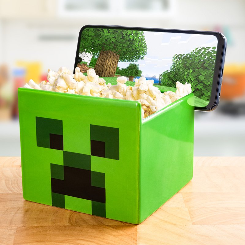 Minecraft Creeper Streaming Snack Bowl