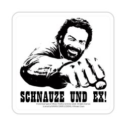 Bud Spencer Sous-verres en tôle Schnauze und Ex 10 x 10 cm