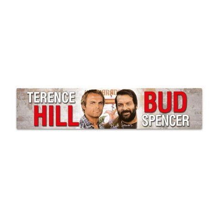 Bud Spencer & Terence Hill panneau métal avec aimant Autogramm 16 x 3,5 cm