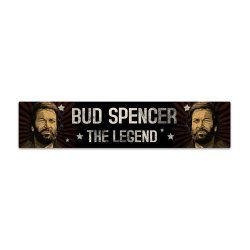Bud Spencer panneau métal avec aimant The Legend 16 x 3,5 cm