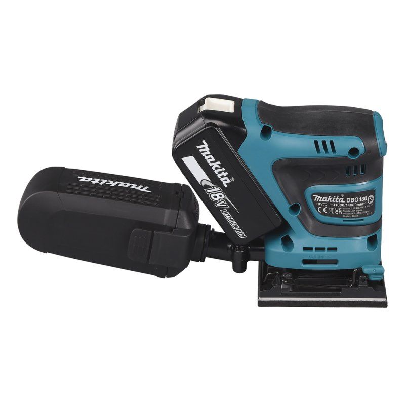 Makita DBO480Z ponceuse portative Ponceuse orbitale aléatoire 14000 OPM Noir, Bleu 210 W