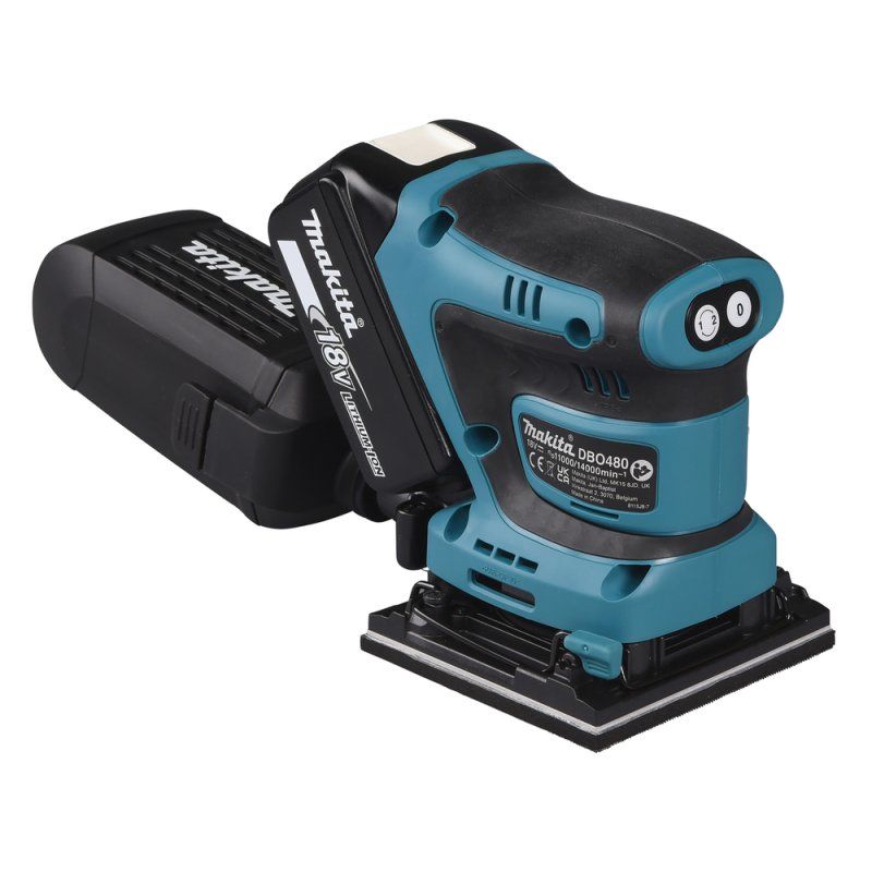 Makita DBO480Z ponceuse portative Ponceuse orbitale aléatoire 14000 OPM Noir, Bleu 210 W