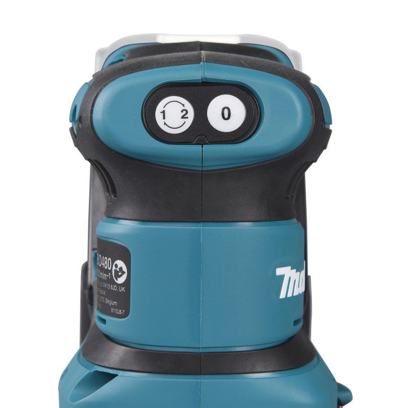 Makita DBO480Z ponceuse portative Ponceuse orbitale aléatoire 14000 OPM Noir, Bleu 210 W