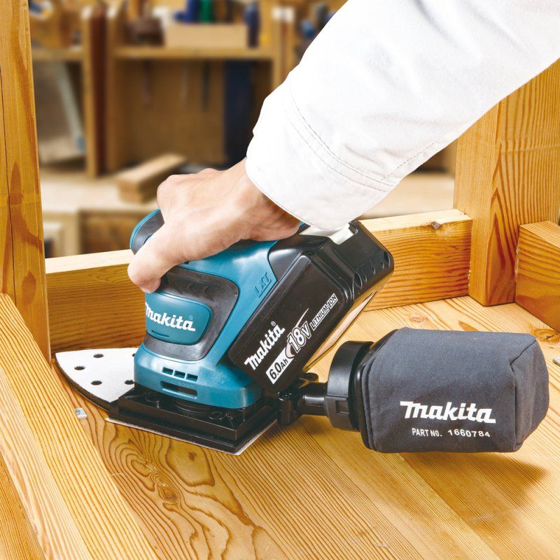 Makita DBO480Z ponceuse portative Ponceuse orbitale aléatoire 14000 OPM Noir, Bleu 210 W