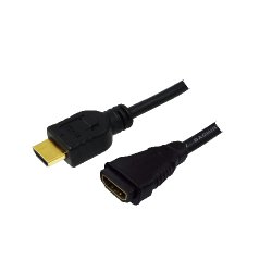 Logilink HDMI-Kabel Ethernet A - A St/Bu 1.00m sw Verl.