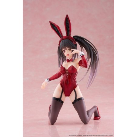 Date A Live V statuette PVC Desktop Cute Figure Kurumi Tokisaki Bunny Ver. 13 cm