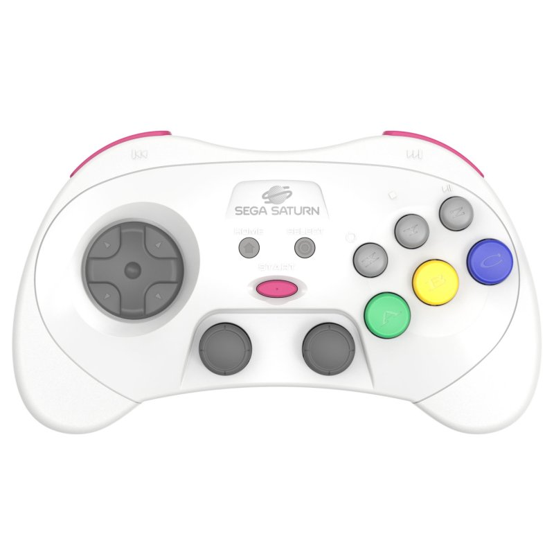 Retro-Bit - SEGA Saturn PRO Controller - White