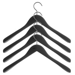 HAY - Soft Coat Hanger Wide - Set of 4 (Black )