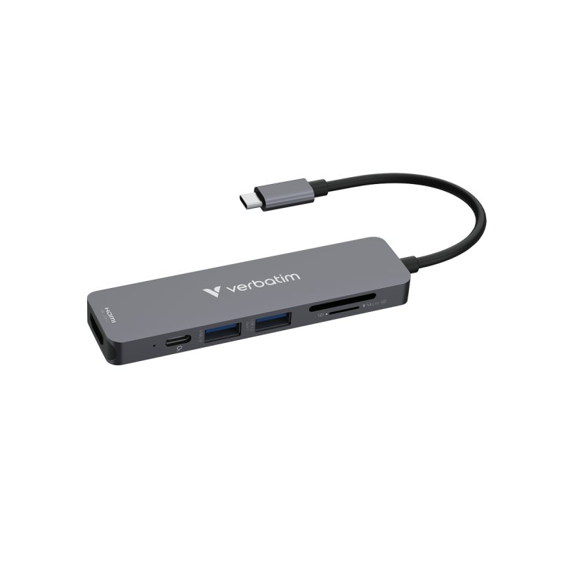 VERBATIM HUB USB-C 6PORT SD MICROSD