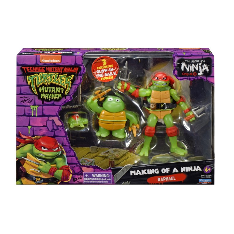 Ninja Turtles : Teenage Years pack 3 figurines Raphael Evolution 10 cm