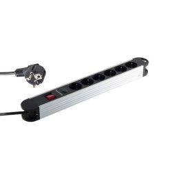 S/CONN 60312 power extension 1.5 m 6 AC outlet(s) Indoor Black, Grey