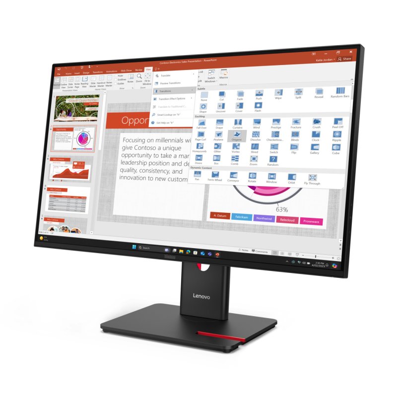 Lenovo ThinkVision T27-40 computer monitor 68.6 cm (27") 1920 x 1080 pixels Full HD LED Black