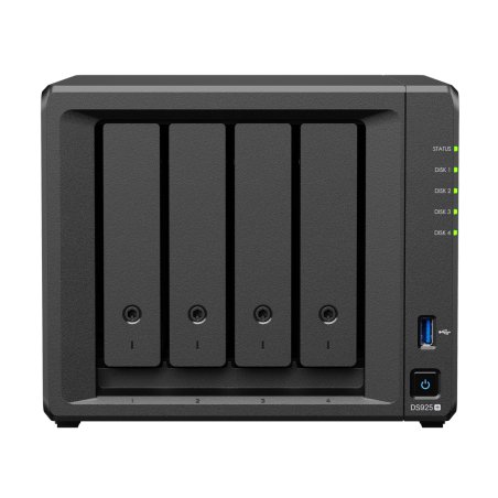 Synology DS925 NAS 4-Bay AMD Ryzen™ V1500B, 4GB DDR4 RAM, 0/4 HDD/SSD