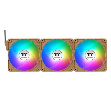 TT CT120 EX Reverse ARGB PC Cooling Fan 3 Pack Gravel Sand