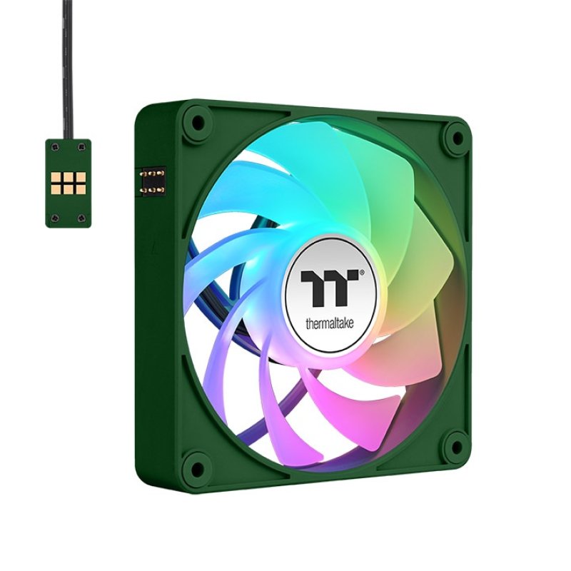 TT CT120 EX Reverse ARGB PC Cooling Fan 3 Pack Racing Green