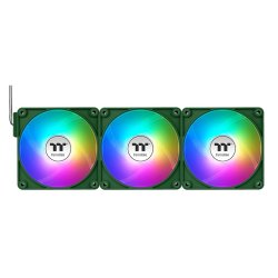TT CT140 EX Reverse ARGB PC Cooling Fan 3 Pack Racing Green