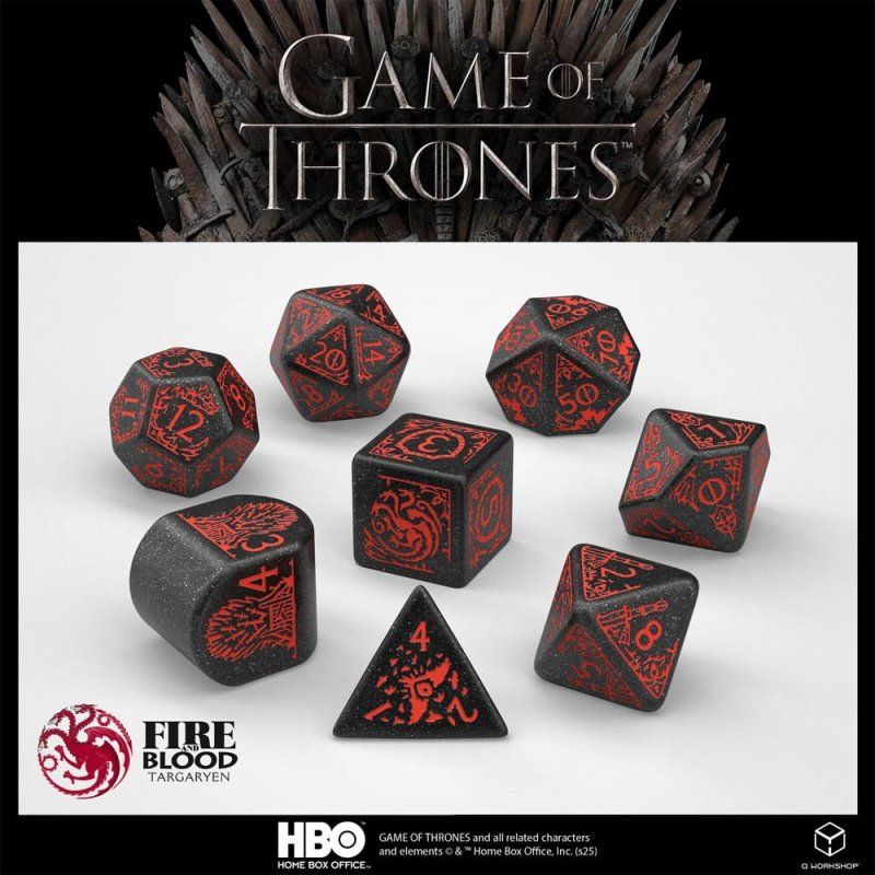 Game of Thrones pack dés Targaryen (8)