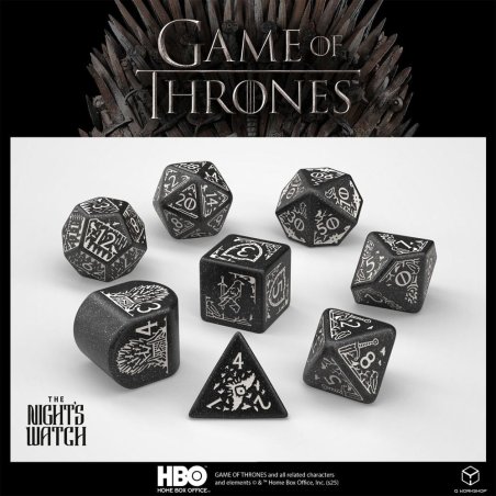 Game of Thrones pack dés Night's Watch (8)