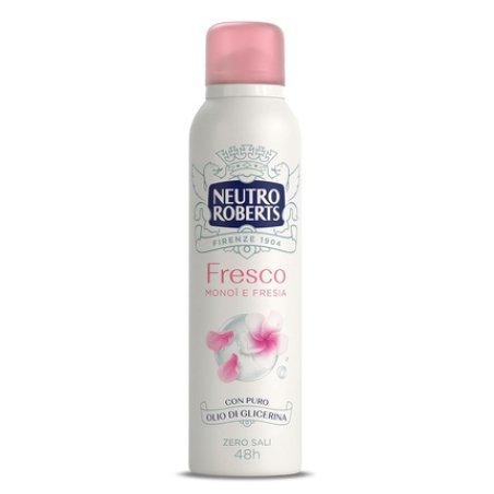 Neutro Roberts Deodorant Spray Fresh Rose Monoi and Freesia Aluminum-Free Stain-Free with Pure Glycerin Oil Deodorant