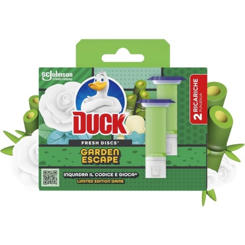 Duck Fresh Discs Refill Packs with 6 Discs Each, Rose & Lotus Blossom Scent - Pack of 2