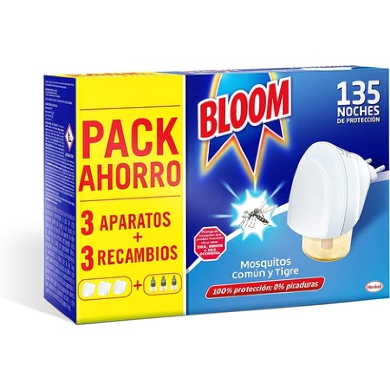 Bloom Electric Liquid Against Mosquitoes And Tigers, 3 Devices 3 Spare Parts