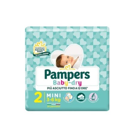 Pampers Babydry Flash Size 2 Mini 3-6 kg - Pack of 24 Diapers