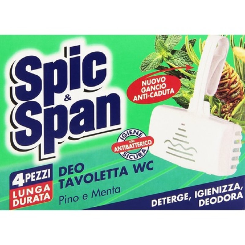 Spic & Span Toilet Bowl Deodorizer Pin and Mint 4 Pieces