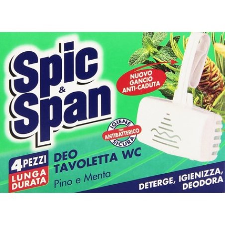 Spic & Span Toilet Bowl Deodorizer Pin and Mint 4 Pieces