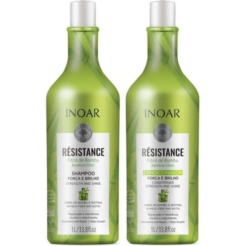 Inoar Resistance Bambu Shampoo and Conditioner Hair Repair Kit 1L