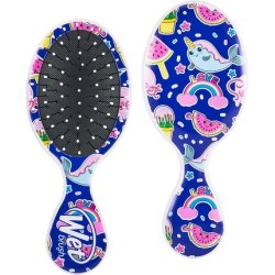 WetBrush Mini Happy Hair UltraSoft Bristles Travel Perfect Brush for All Hairtypes Fantasy Blue Pink Black 1 Count