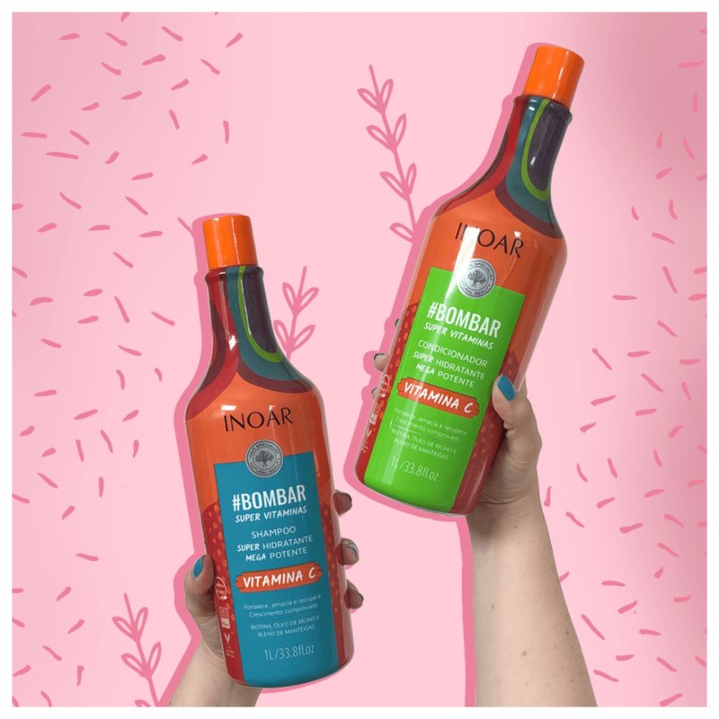 Inoar Bombar Shampoo and Conditioner Kit 1000ml