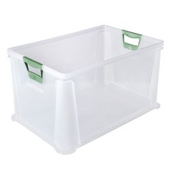 keeeper Boîte de rangement "luis", 64 L, gris translucide