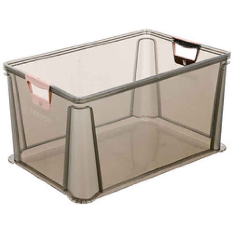 keeeper Boîte de rangement "luis", 64 L, gris translucide